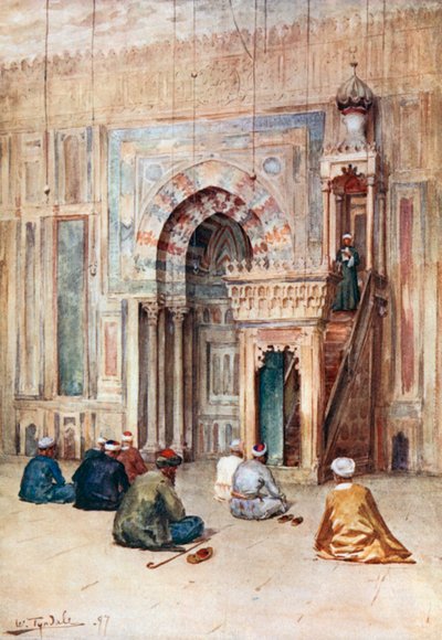 Helgedomen i Sultan Hasans moské (färglitografi) av Walter Frederick Roofe Tyndale
