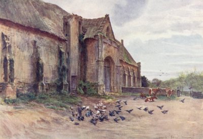 Wessex: En tithe-ladugård, Abbotsbury, nära Weymouth (färglitografi) av Walter Frederick Roofe Tyndale