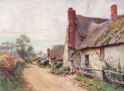 Wessex: Stuga vid Incleton, nära Dorchester (färglitografi) av Walter Frederick Roofe Tyndale