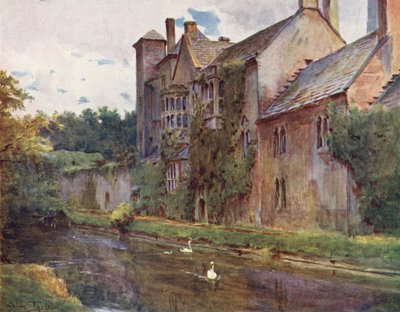 Wessex: Palatset, Wells (färglitografi) av Walter Frederick Roofe Tyndale