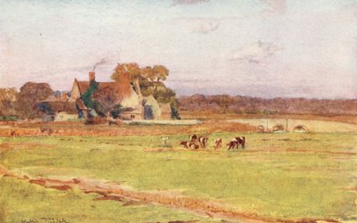 Wessex: Wool Manor House (färglitografi) av Walter Frederick Roofe Tyndale