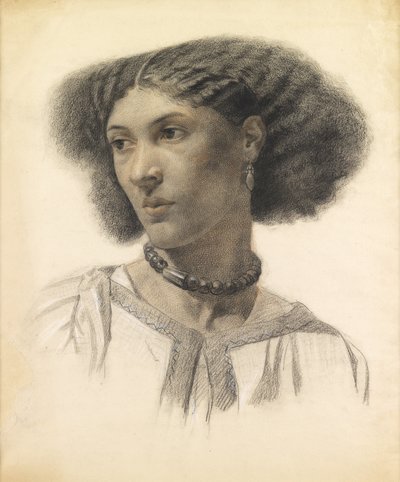 Mrs Fanny Eaton (färgade kritor på papper) av Walter Fryer Stocks