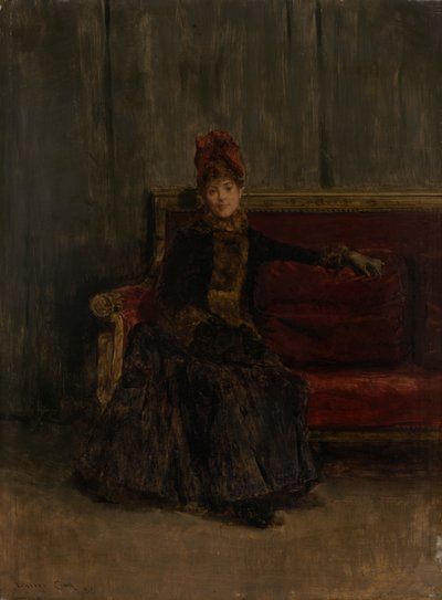 Sittande dam av Walter Gay