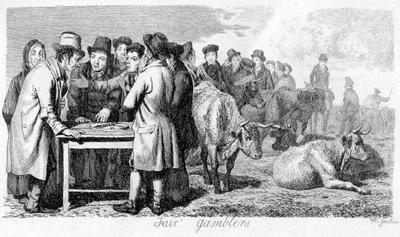 Fair Gamblers, tidigt 1800-tal. av Walter Geikie