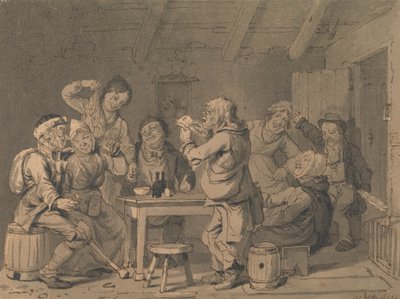 Humoristisk familjescen av Walter Geikie