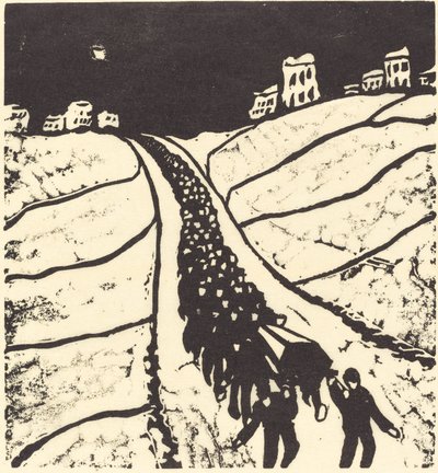 Begravningsbegravning, 1916. av Walter Gramatte
