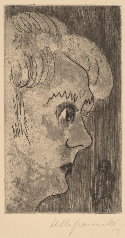 Head in Profile, 1923. av Walter Gramatte