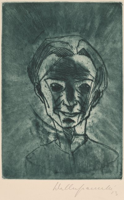 Leende huvud, självporträtt Leende huvud, självporträtt, 1923. av Walter Gramatte
