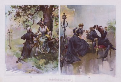 Forntida och modern artighet (färg litho) av Walter Granville-Smith
