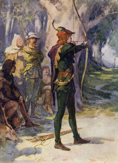 Illustration för Ivanhoe av Sir Walter Scott (litho i färg) av Walter Grieve
