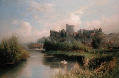 Windsor Castle (olja på duk) av Walter H. Goldsmith