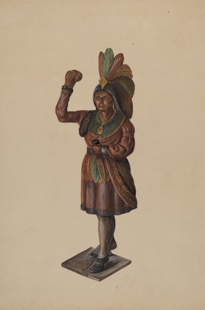 Cigarraffär Indian, ca. 1936. av Walter Hochstrasser