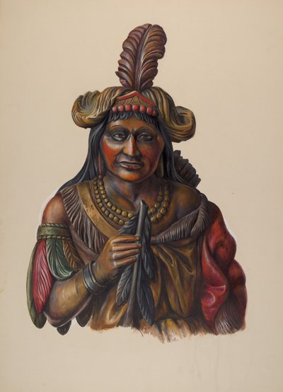 Cigarraffär Indian, ca. 1937. av Walter Hochstrasser