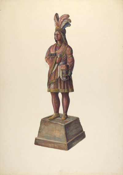 Cigarraffär Indian, ca. 1937. av Walter Hochstrasser