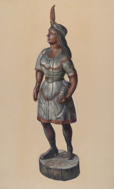 Cigarraffär Indian, ca. 1937. av Walter Hochstrasser
