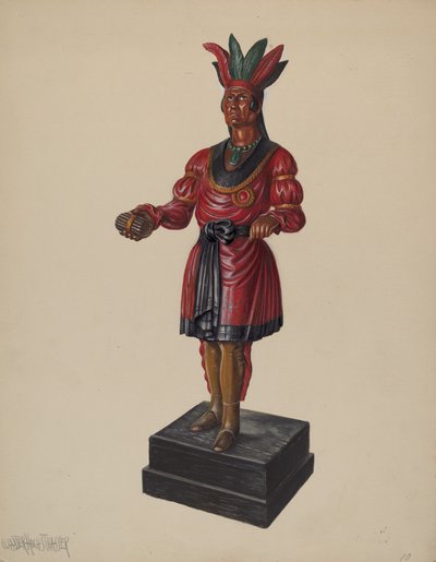 Cigarraffär Indian, ca. 1937. av Walter Hochstrasser