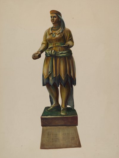Cigarraffär Indian, ca. 1937. av Walter Hochstrasser
