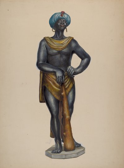 Nubisk slavfigur, ca. 1937. av Walter Hochstrasser