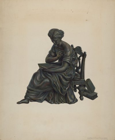 Staty Klockdekoration, ca. 1939. av Walter Hochstrasser