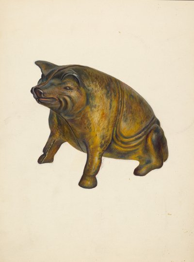 Leksaksbank: Gris, ca. 1939. av Walter Hochstrasser