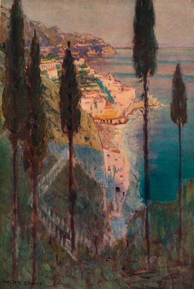 Evening Shadows, Amalfi, c1887-1906, 1906-7 av Walter J Donne