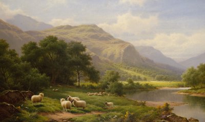 The Lledr Valley, North Wales (olja på duk) av Walter J. Watson