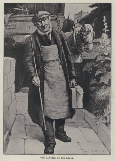 Bäraren på sin runda (litho) av Walter Jenks Morgan
