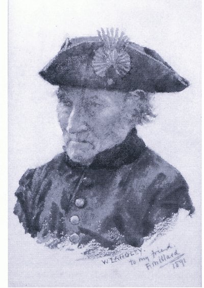 En Chelsea-pensionär, från tidningen eller bokkällan okänd (färg litho) av Walter Langley