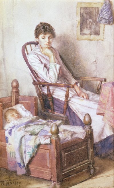 Hennes ensamhets rosiga idol av Walter Langley