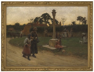 Vandrande musiker (inramade) av Walter Langley