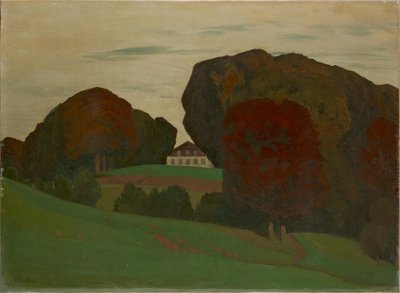 Dansk parkmark med villa av Walter Leistikow