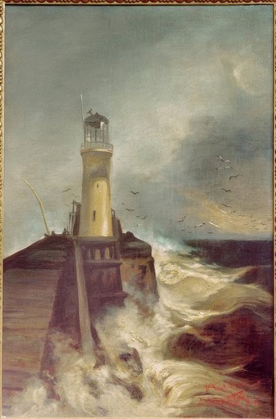 Pir med fyr av Walter Leistikow