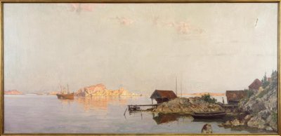 Skandinaviskt kustlandskap av Walter Moras
