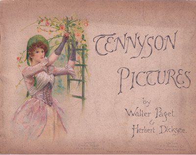 Design på framsidan (The May Queen), illustration från Tennyson Pictures publicerad av E P Dutton & Co, ca 1900 (lito i färg) av Walter Paget
