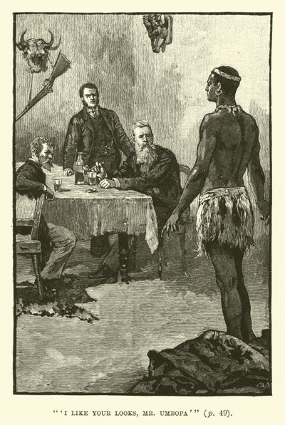 Illustration för King Solomons Mines av H Rider Haggard av Walter Paget