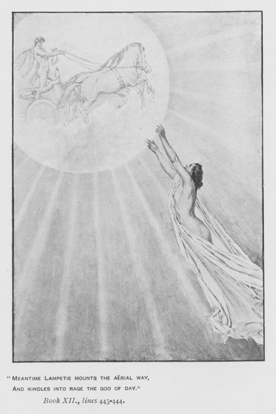 Illustration till påvens Odyssey of Homer (litho) av Walter Paget