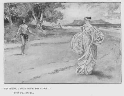 Illustration till påvens Odyssey of Homer (litho) av Walter Paget