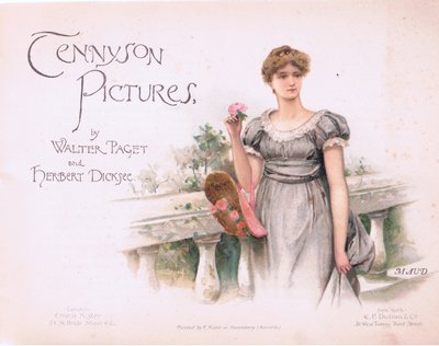 Maud: titelsida, illustration från Tennyson Pictures publicerad av E P Dutton & Co, ca 1900 (färg litho) av Walter Paget