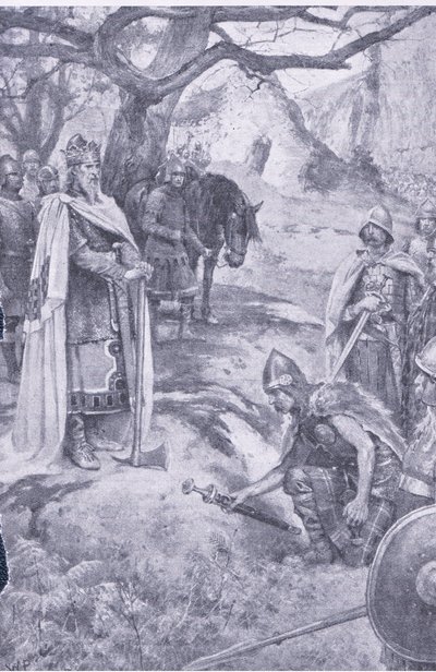 På detta fält föddes den engelska nationen, illustration från My Magazine av Walter Paget
