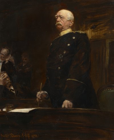 Porträtt av prins Bismarck i riksdagen av Walter Petersen