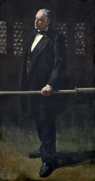 Charles Bradlaugh vid baren i House of Commons, ca 1892-93 (olja på duk) av Walter Richard Sickert