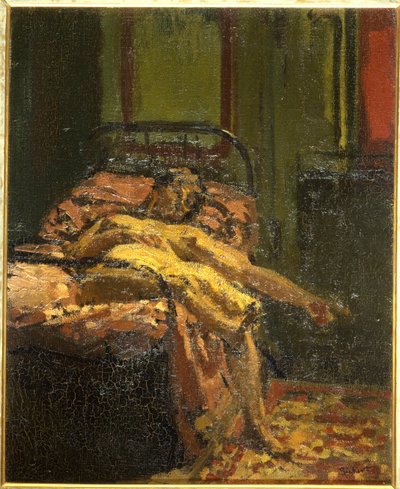 Flicka på en säng, Mornington Crescent av Walter Richard Sickert