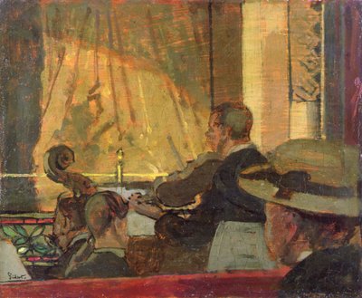 Music Hall (olja på panel) av Walter Richard Sickert