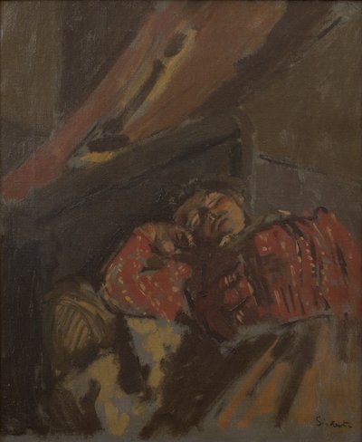 Rödmönstrad blus, ca 1907 (olja på duk) av Walter Richard Sickert