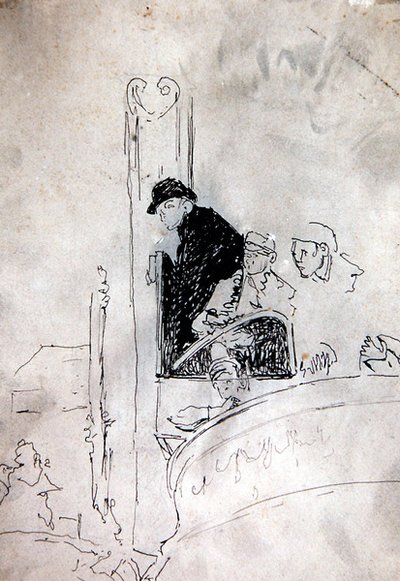 The Gallery of the Old Bedford, c.1895-1900 (penna och bläck på papper) av Walter Richard Sickert