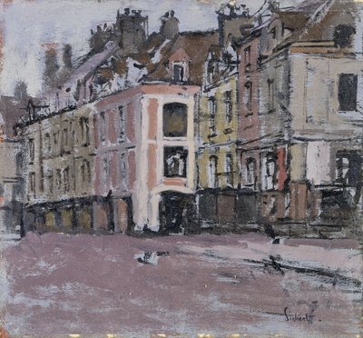 De gamla arkaderna, Dieppe; De gamla arkaderna, Dieppe, ca 1898-1900 av Walter Richard Sickert