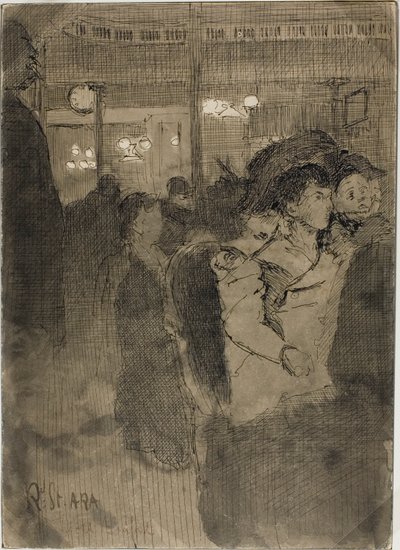 The Old Bedford (recto); The Gallery of the Old Bedford (verso) av Walter Richard Sickert