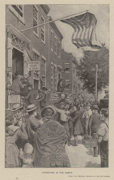 Patriotism i norr (litho) av Walter Russell