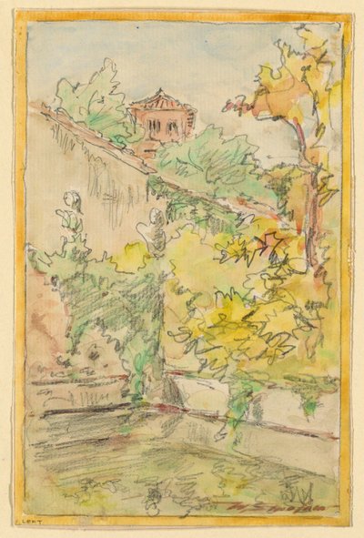 En innergård av Walter Shirlaw