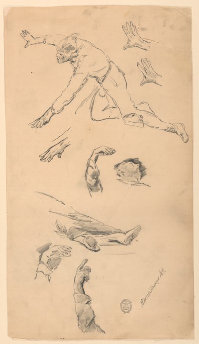 Studier av händer och figurer av Walter Shirlaw